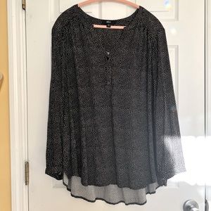 Ellos tunic Black with white dot pattern 24